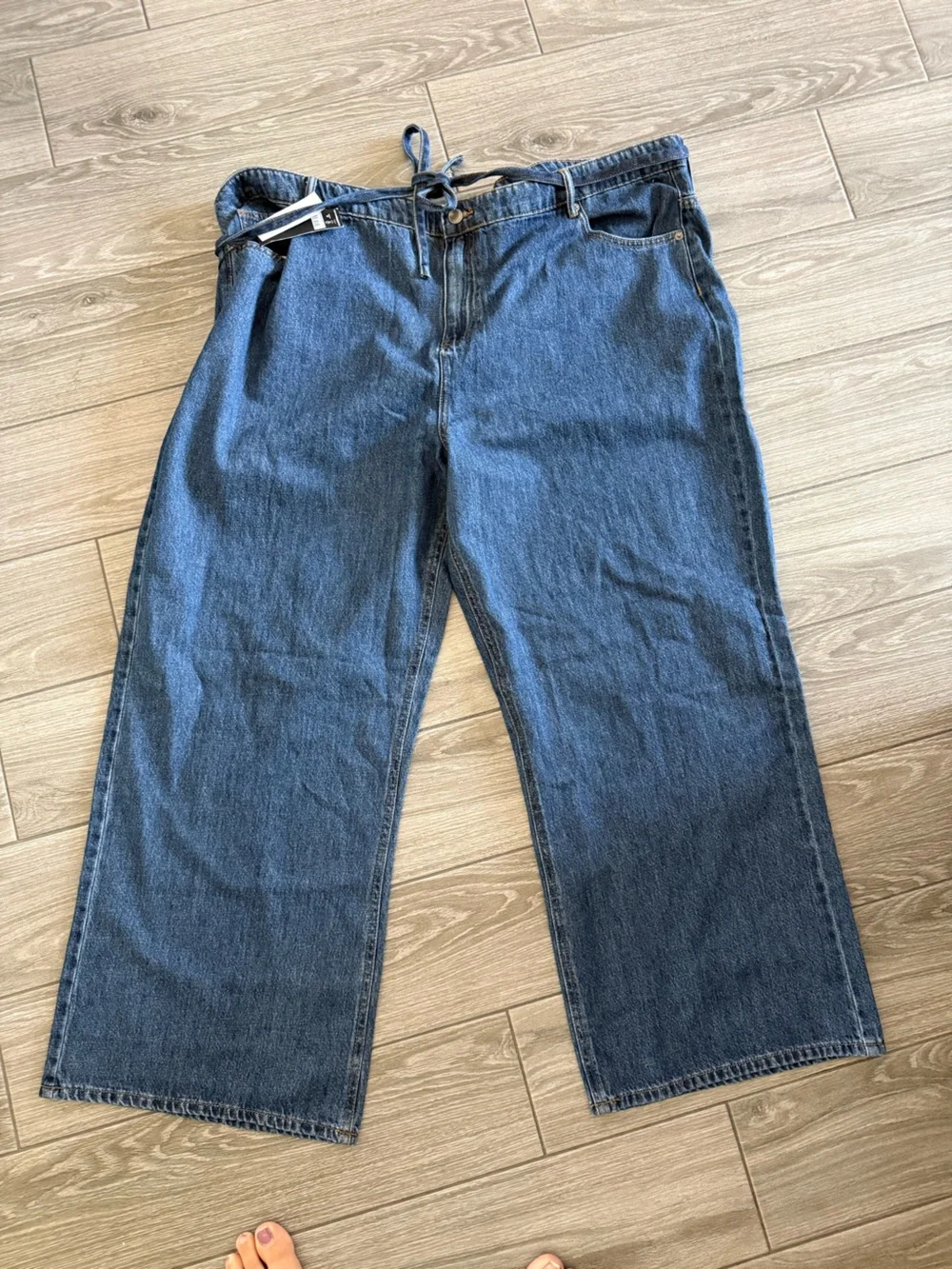Buffalo Jeans| Belted Denim Jeans in wide Leg,100% cotton•••NWT,Plus size 22